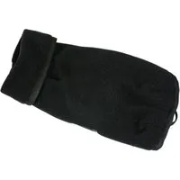 Fashion Dog Fleece-Hundemantel - Schwarz, modisch und komfortabel - Haustier-Mäntel mit kleinem Schalkragen und dehnbaren Beinschnüren für optimalen Halt. Aus hochwertigem, atmungsaktivem Fleece, der Wärme spendet und schnell trocknet. Ideal für stilvolle Hunde!