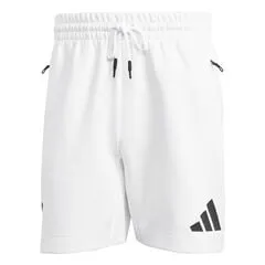 adidas Men's Z.N.E. Shorts White 2XL - Herren Activewear-Shorts mit regulärem Schnitt, elastischem Bund und Kordelzug für optimalen Komfort, aus 57 % recyceltem Polyester und 43 % Baumwolle.