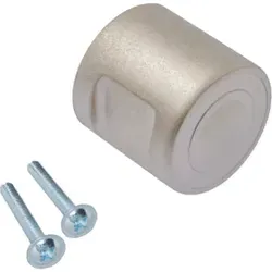 BMB Knopf fest, matt vernickelt, inkl. 2 Schrauben M4x24 mm