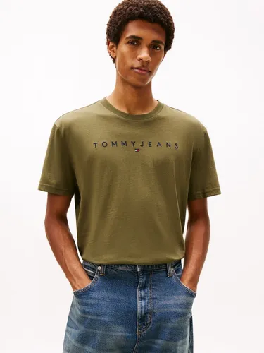 Tommy Jeans T-Shirt TJM REG LINEAR LOGO TEE EXT Rundhals, Regular Fit