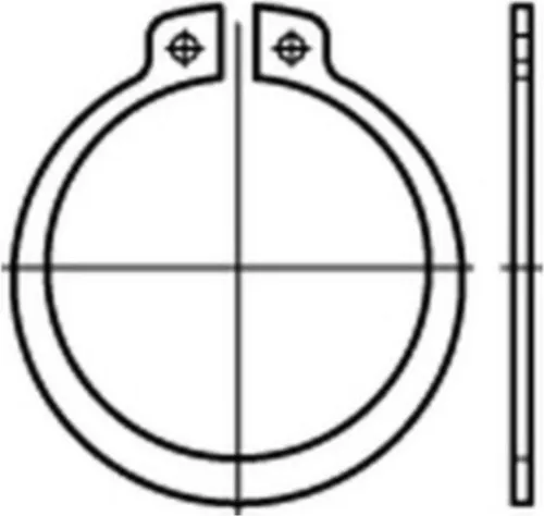 Sicherungsring DIN 471A - Federstahl zinklammellenbeschichtet 40x1,75 mm - Sonstige Elektroinstallationsartikel, ideal für Fahrzeugbau und Maschinenbau mit hoher Axialkraftübertragung und langlebiger zinklamellenbeschichteter Oberfläche.