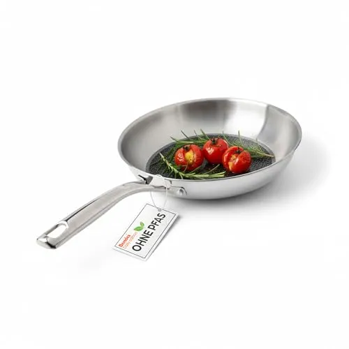 Berndes Daily Edition Signature Bratpfanne 24 cm mit Hybridbeschichtung – 3-Schicht-Edelstahlpfanne – induktionsgeeignet & allherdtauglich – backofenfest & spülmaschinentauglich – PFAS-frei