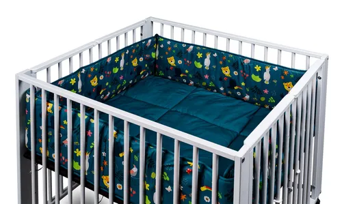 tiSsi® Laufgittereinlage Moritz, 4-Eck, petrol Jungle in blau von tiSsi®