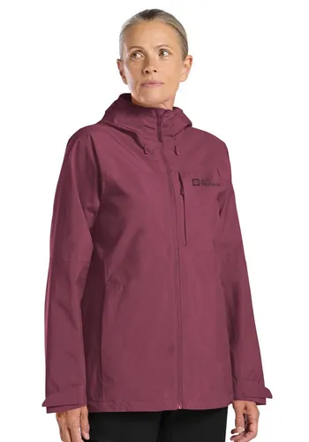 Jack Wolfskin Funktionsjacke TEMPEST 2L JKT W lila XXL (48) - Funktionsjacke für Damen, atmungsaktiv, wasserdicht und winddicht dank TEXAPORE ECOSPHERE, ideal für Outdoor-Aktivitäten.