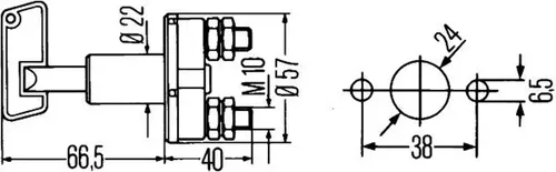 Hella Hauptschalter, Batterie 6EK 002 843-001 - Autoteile für zuverlässige Stromversorgung, ideal für sicheres Starten und Laden von Fahrzeugbatterien.