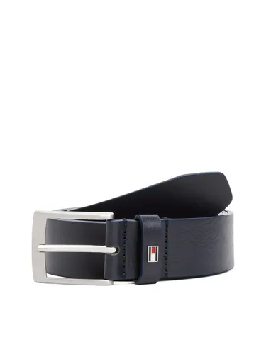 Tommy Hilfiger Herren Gürtel Adan 3,5 cm - Eleganter Ledergürtel in Blau - Herren-Gürtel aus 100% Leder, 3,5 cm breit, mit praktischer Dornschließe für eine perfekte Passform. Ideal für Arbeit und besondere Anlässe, kombiniert zeitlosen Stil mit hohem Tragekomfort.