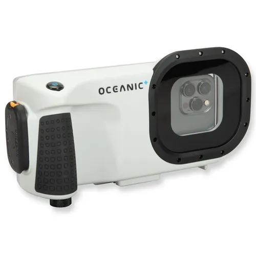 Oceanic+ Dive Housing für iPhone - Wasserdicht bis 60 m - UW-Kamera Gehäuse für iPhone, nutze dein Smartphone als Unterwasserkamera mit automatischem Farbabgleich. Ideal für Taucher und Unterwasserfotografen!