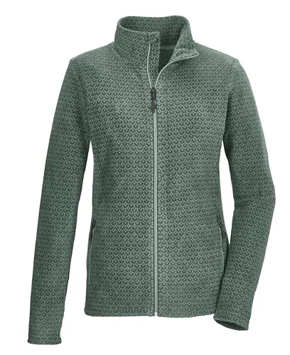 Killtec Fleecejacke KOW 106 WMN FLC JCKT, graugrün - Übergangsjacke aus 100 % Polyester, ideal für sportliche Aktivitäten und angenehmen Tragekomfort in der Übergangszeit.