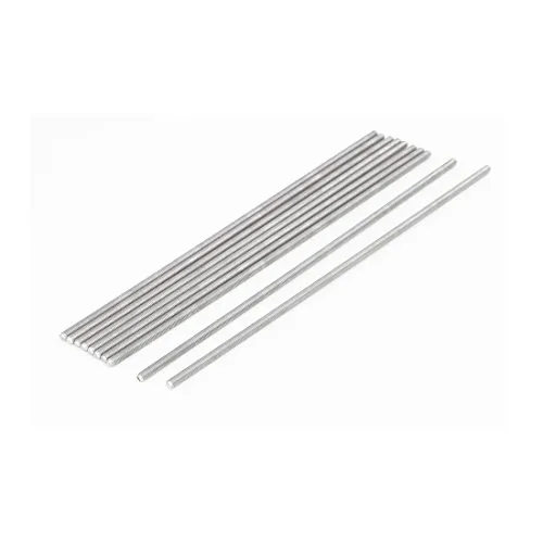 sourcing map 10Stk M3 x 150mm 0,5 mm Steigung 304 Edelstahl voll Gewindestange Silberfarbe DE de