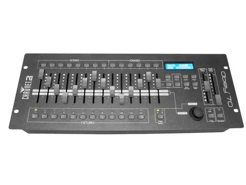 Chauvet DJ Obey 70 DMX Controller - Licht-Effekte: Universeller DMX-Controller für bis zu 12 Scheinwerfer, mit 384 Steuerkanälen und einfacher Programmierung für beeindruckende Lichtshows.