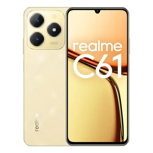 realme C61 Smartphone 6+128GB - 45W SUPERVOOC Charge, massive 5000mAh Batterie und ultra dünnes Design für lag-freien Genuss