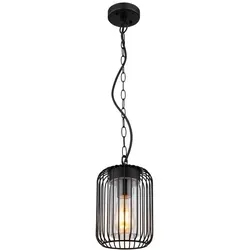 Elegante Pendelleuchte aus Edelstahl für den Außenbereich - Lampen – Edle Hängelampe mit matt schwarzem Design, ideal für Gärten und Terrassen. E27 Fassung für individuelle Lichtgestaltung bis 15 Watt.