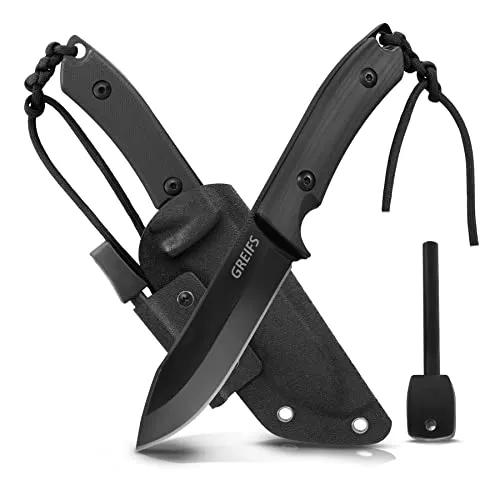GREIFS® Outdoor-Messer D2 Stahl mit Kydex Holster von GREIFS