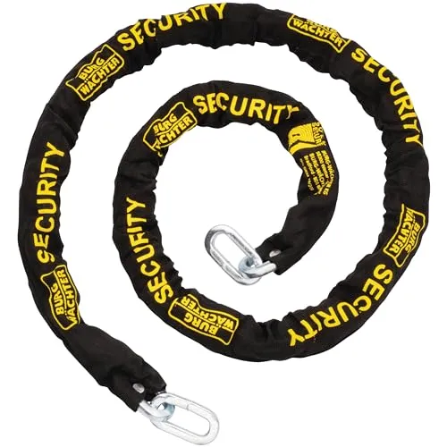 BURG-WÄCHTER Gehärtete Vierkantkette GKM 10 200 - 200 cm, 10 mm stark, Diebstahlsicherung mit hochwertiger Textilummantelung für optimalen Schutz