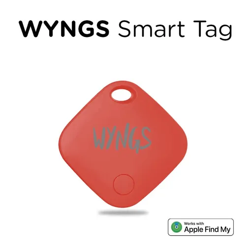 WYNGS Smart Air Tag, Schlüsselfinder (Nur mit iPhone kompatibel) - Rot