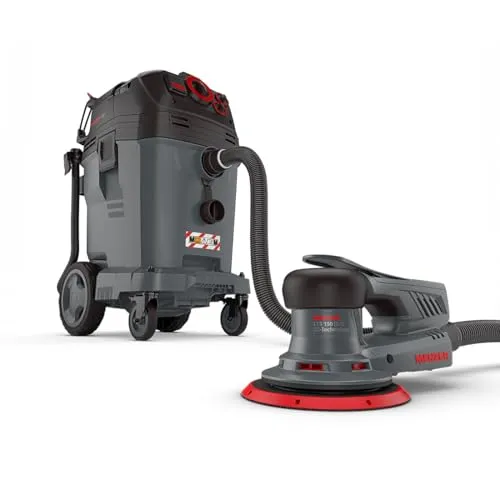 MENZER Exzenterschleifer ETS 150 5.0 & Sicherheitssauger VCM 550 PRO inkl. Schleifscheiben-Set