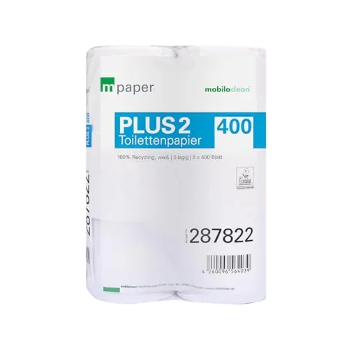 CleanClub Toilettenpapier – 2-lagig, weiß – 30 Rollen x 400 Blatt – extra weiches WC-Papier für Zuhause & Büro