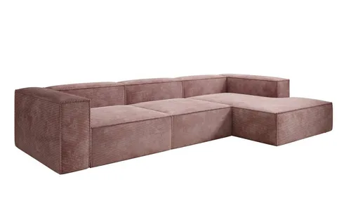 Luxusbetten24 Sofa Designer Sofa Lesley L, in Cord-Bezug