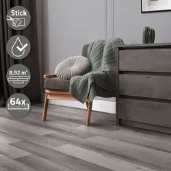 ML-DESIGN Selbstklebende Vinyl-Dielen Kiefer Grau, 8,92m² - Vinylboden, wasserfest und rutschfest, ideal für Küchen und Badezimmer. Einfach zu verlegen und pflegeleicht – für stilvolle Raumgestaltung ohne Aufwand!