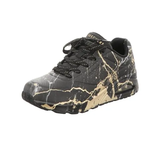 Skechers 155584 Low-top Damen Sneaker mit 25 mm Absatz - Damen-Sneaker in trendigem Schwarz mit sportlichem Keilabsatz für zusätzlichen Komfort und Stil.