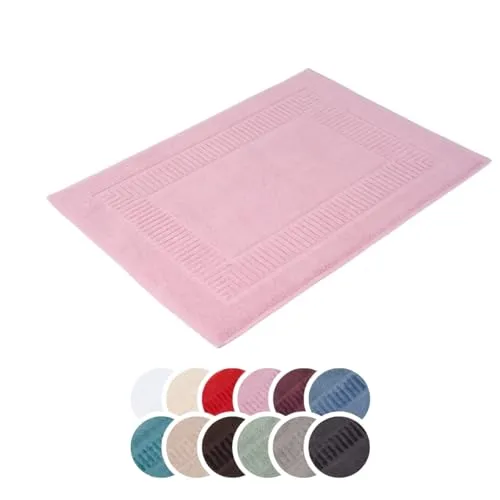 liebling Badvorleger 100% Bio Baumwolle, Serie Organic, 1200 gr. / m², 60 x 100 cm, 60 Grad, GOTS-Zertifiziert, schnelltrocknend, Farbe: Altrosa