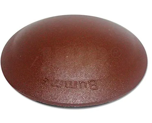 HKB ® 5 Stück BUMMS Türstopper, Türpuffer, Ø 60 mm Höhe: 15 mm, braun, aus Kunststoff, mit Klebefläche, Originalprodukt von Hersteller Hansi Siebert, Artikel-Nr. 50372