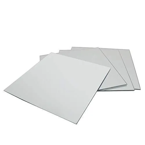 DRULINE 4er-Set Klebespiegel Eckig 15 x 15 cm Klein