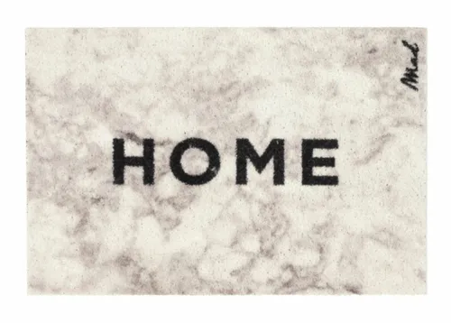 Mad about Mats Fußmatte Blink - Schmutzfangmatte mit Spruch Home, 50 x 75 cm - Hochwertige Fußmatte in Marmor Optik, rutschfest und maschinenwaschbar. Ideal für Indoor & Outdoor, bringt Stil und Freude in jeden Eingangsbereich.