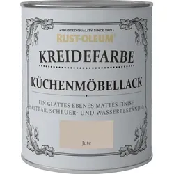 Rust-Oleum Kreidefarbe Küchenmöbellack Jute matt 750 ml - Kreidefarben für individuelle DIY-Projekte, verleiht abgenutzten Holzoberflächen ein mattes Finish, einfach aufzutragen und schnell trocknend.