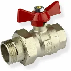 Messing Kugelhahn 1/2 Zoll Ig/ag Dn15 Absperrhahn Flügelgriff