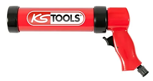 KS Tools 515.3910 Druckluft Silikonpistole 310 ml - Kartuschenpresse mit ergonomischem Griff und einstellbarem Durchfluss, ideal für präzise Anwendungen von Klebstoffen und Silikonen.
