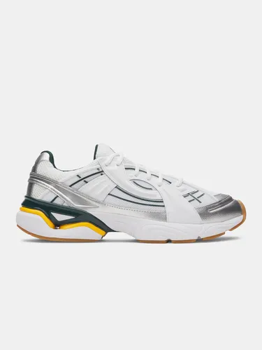Under Armour Unisex UA Sola Schuhe 8.5 - Moderne Sportswear-Sneaker mit leichtem Obermaterial und gepolsterter EVA-Zwischensohle für hohen Tragekomfort. Ideal für Streetwear und den Alltag, vereinen sie Retro-Elemente mit sportlichem Design in der Farbe Weiß.