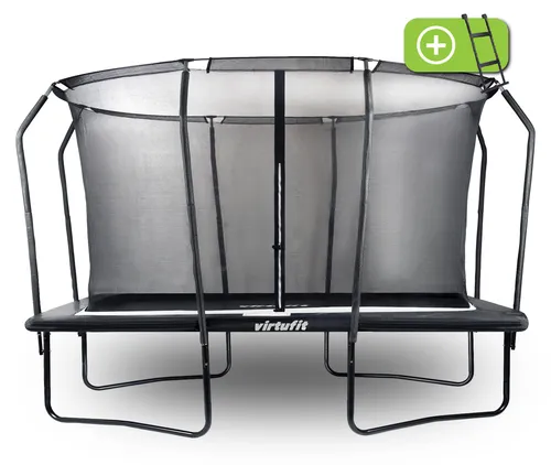 Premium-Trampolin mit Sicherheitsnetz – Rechteckig 244 x 366 cm – Schwarz
