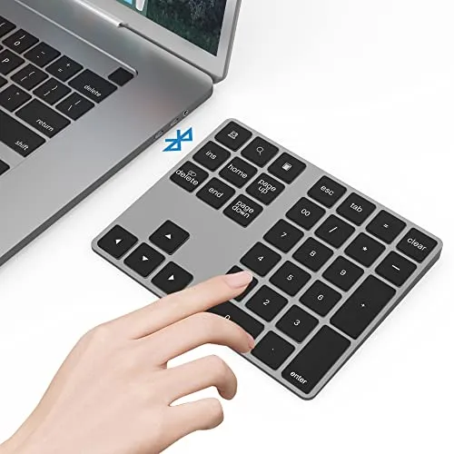 Yeemie Bluetooth Ziffernblock, Bluetooth Nummerntastatur 34-Tasten, Wireless NumPad kabellose Nummer Tastatur für Computer, PC, Laptop