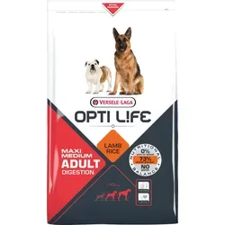 VERSELE-LAGA Opti Life Adult Digestion Medium Maxi - 12,5kg Trockenfutter für große und mittelgroße Hunde, hypoallergen und ideal für empfindliche Verdauung