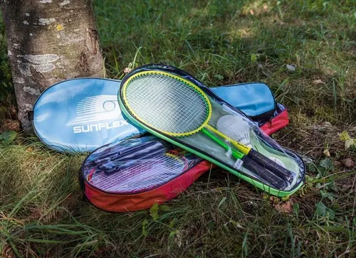 Sunflex Federball Set Match JUNIOR – 2x Schläger, 2x Bälle, 1x Tasche