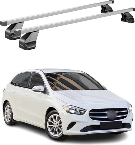 OMAC Dachträger Menabo Stahl Gepäckträger für Mercedes B Klasse W247 2018-2025 - Dachgepäckträger aus hochwertigem, wasserbeständigem Stahl. Aerodynamisches Design für weniger Windgeräusche und einfache Installation, perfekt für Fahrräder und Skiausrüstung.
