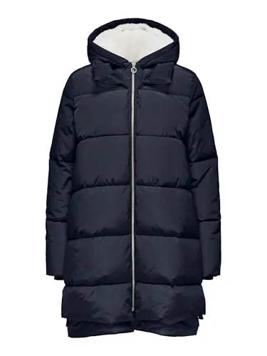 ONLY Girl KOGIRENE Steppmantel - Funktionsjacke mit Reißverschluss und Kapuze, aus 50% recyceltem Polyester für nachhaltigen Komfort und Stil.