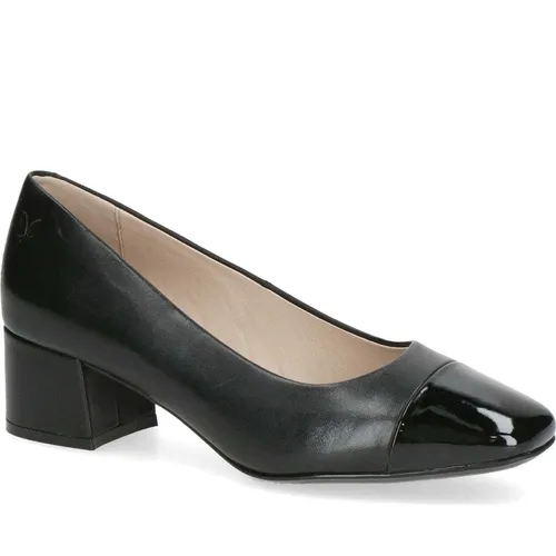 Caprice Pumps Leder/Textil schwarz 38 EU - Elegante Pumps in Größe 38 mit 4,5 cm Blockabsatz, ideal für den Alltag. Hochwertiges Leder/Textil-Material sorgt für Komfort und Stil.