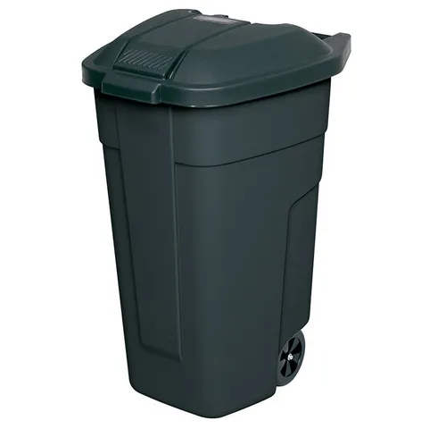 BRB-Lagertechnik Mülleimer Wertstoffsammler 100L - Haushaltszubehör für einfache Mülltrennung, fahrbar mit 2 Rädern und ergonomischen Handgriffen, aus robustem Polypropylen-Kunststoff (PP)