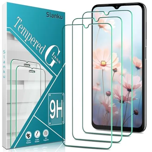 Slanku 3 Stück Schutzglas für Samsung Galaxy A23 5G Schutzfolie, Frei von Kratzern, 9H Härte, HD Displayschutzfolie, 0.33mm Ultra-klar, Blasenfrei, Ultrabeständig