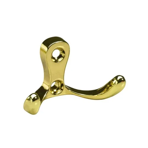 HETTICH Mantelhaken, 58 x 31 x 29 mm, Zinkdruckguss vermessingt