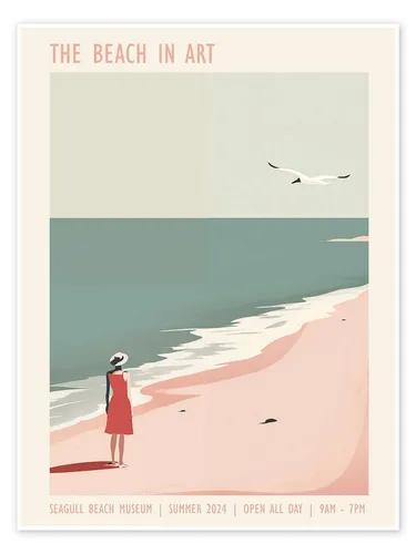 Posterlounge Wandbild The Beach In Art, Frank Daske, erhältlich als Poster, Leinwandbild, Wandsticker oder Acrylglasbild