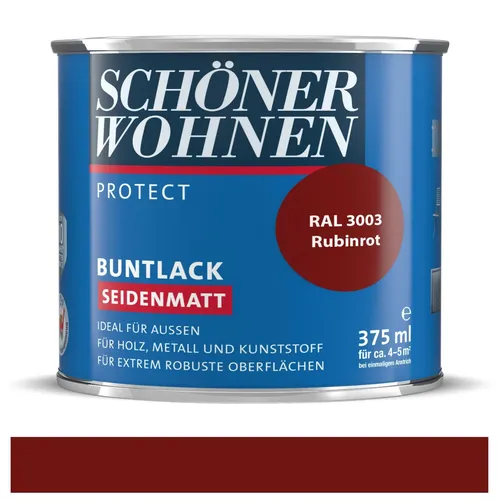 Schöner Wohnen Protect Buntlack Rubinrot (RAL 3003) seidenmatt 375ml