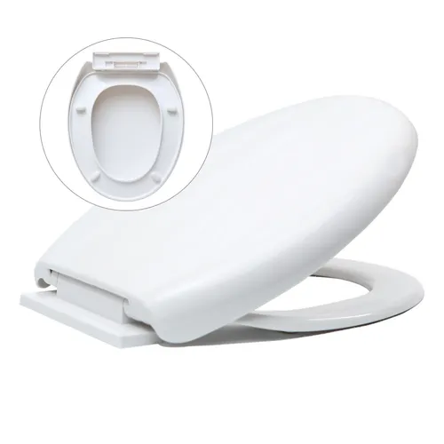Universeller WC-Sitz Weiß Hart Softclose Toilettensitz Klobrille Absenkautomatik