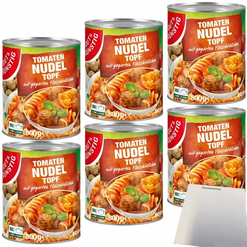 Gut&Günstig Tomaten Nudeltopf mit Fleischbällchen 6er Pack 6x800g Dose usy Block
