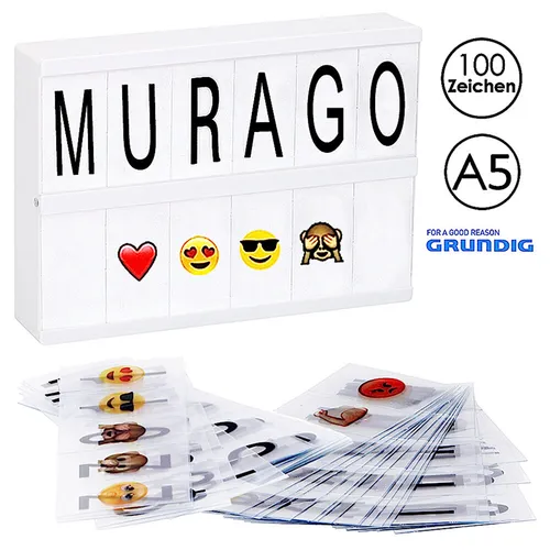 Grundig Lichtbox LED Leuchte Leuchtkasten Buchstaben Nachtlicht Kinder Schild