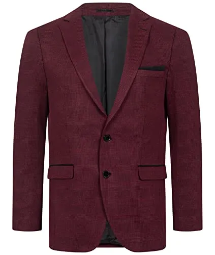 Indumentum Herren Sakko IJS-104 - Slim Fit Blazer in Weinrot 3XL - Elegantes Sakko für Herren, Slim Fit Schnitt, perfekt für legere Outfits oder Anzüge. Hochwertige Verarbeitung und angenehmes Material für optimalen Tragekomfort.