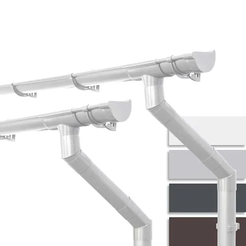 INEFA Dachrinnen Set Gartenhaus, NW100 in weiß von INEFA