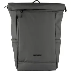 Blackbeat Rucksack Grau - Vielseitiger Begleiter - Robuster Rucksack mit Rolltop und gepolstertem Laptopfach für 15''. Zwei Frontfächer mit Reißverschluss und stufenlos verstellbare Schulterriemen bieten praktischen Stauraum und hohen Tragekomfort.